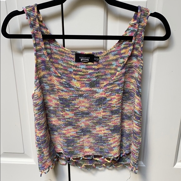 Mink Pink multi-colour knit top - Picture 2 of 3